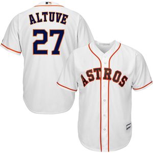 Houston Astros Kids White Home Player Jersey Baseball Collar Moisture Wicking Boys 4-7 - Product Image 3