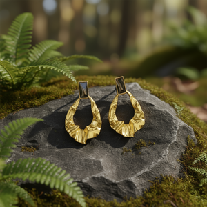 Pendientes de Moda con Baño de Oro PVD, Acero Inoxidable 316L, Sostenibles y Resistentes - Product Image 3