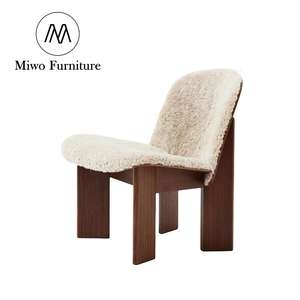 Hiện đại Câu lạc bộ Retro đồ nội thất phòng khách <span class=keywords><strong>recliners</strong></span> cà phê cửa hàng giải trí ghế Walnut gỗ giải trí ghế khách sạn Bistro giọng ghế - Product Image 1