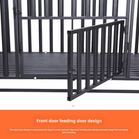 Grand chenil en métal Cages pour chiens maison deux portes carré caisse Tube fer et plastique plateau palette boîte emballage