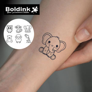 Colección Más Reciente de Boldink 2026: Pegatinas de Tatuajes Semipermanentes Resistentes al Agua por 2 Semanas, Adorables Diseños de Animales, Perfectas para Niños - Product Image 2