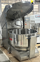 Amasadora de harina de cilindro industrial resistente de 75Kg, 100Kg, 125Kg, 150Kg, mezcladora de masa en espiral con tazón extraíble y carro desmontable