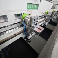 Machine de perçage et de fraisage CNC OUWO 3200 mm en alliage d'aluminium avec table inclinable et magazine d'outils pour usine de murs-rideaux