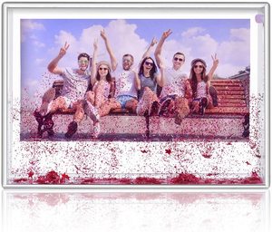 Hotsale Khung Ảnh Nhựa Acrylic Hình Quả Cầu Tuyết Nước 4*6 Quả Cầu Tuyết Hình Chữ Nhật Lấp Lánh Nổi - Product Image 5