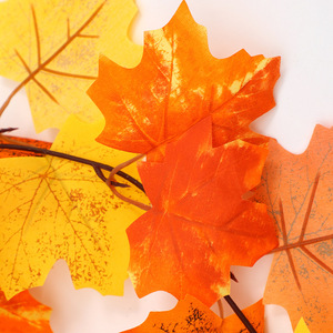ใบไม้ประดิษฐ์สีเมเปิ้ลแบบจำลองสำหรับตกแต่งผนังและเพดานในฤดูใบไม้ร่วง เหมาะสำหรับงานวันขอบคุณพระเจ้า งานแต่งงาน และตกแต่งบ้าน - Product Image 2