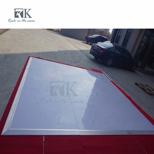 Panneaux de plancher de danse blancs en contreplaqué avec cadre en aluminium, emboîtables, pour mariages et événements, vente en gros - Product Image 4