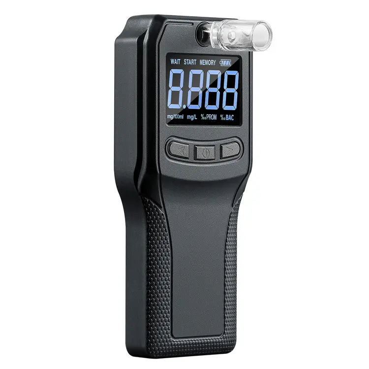 Detektor alkohol OEM ODM akurat tinggi Sensor bahan bakar sel electro-kimia Digital penguji napas alkohol Harga Breathalyzer