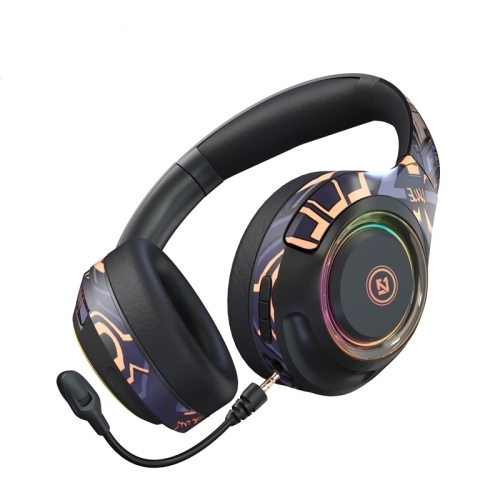 New Design Gaming Ambient Light Folding Wireless Headset Custom Over Head Ear Kids Gaming Headphone