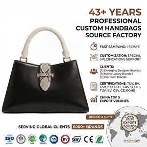 Black Pebbled PU Trapeze Bag Luxury Python Pattern Beige Handle Gold Bar Stud Daily Chic Fashion Women Handbag Custom OEM - Product Image 1