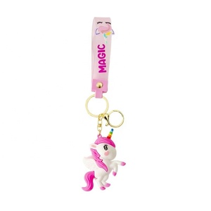 Explosif dessin animé arc-en-ciel licorne poupée voiture porte-clés suspendu petit pendentif petit cadeau cadeau en gros-F - Product Image 5