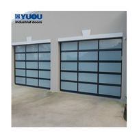 Puerta de Garaje Automática de Vidrio Esmerilado para Villa, Puertas de Garaje Automáticas