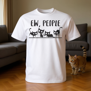 T-shirt Ew People Cat per gli amanti dei gatti, design divertente, taglia unisex per adulti - Product Image 3