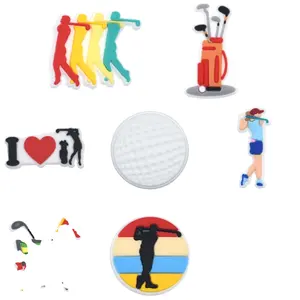 Bán Buôn Túi Trang Trí Dép Phụ Kiện Golf Charms Người Lớn Giày Charms Golf Bóng Thể Thao Charms