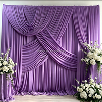 Rideau de fond en soie de lait marron foncé sur mesure, toutes tailles, pour mariage et fête