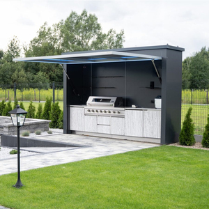 Dayanıklı tüm sezon özelleştirilmiş renkler paslanmaz çelik açık mutfak dolabı barbekü ada ile döken - Product Image 1