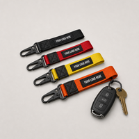 Tactische HK Clip Sleutelhanger Lanyard Nylon Webbing Sleutelband Metalen Karabijnhaak Aangepaste Logo Groothandel OEM ODM