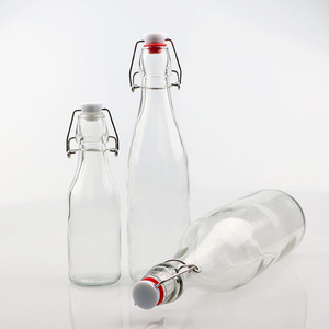 250 ml 500 ml 750 ml and 1000 ml Round Shape Swing Top <strong>Glass</strong> <strong>Bottle</strong> - Product Image 4