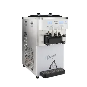 Professional Ice cream machine manufacture 3 different flavors of ice cream