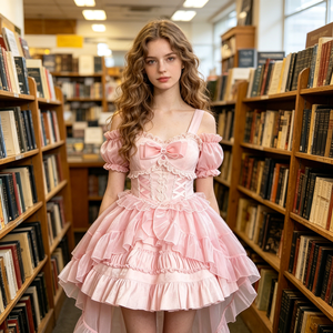 Vestido Original Lolita Moonlight Mirror JSK, Estilo Princesa Dulce y Elegante, Vestido de Poliéster para Mujer Adulta, Disfraz Vintage de Cosplay - Product Image 6