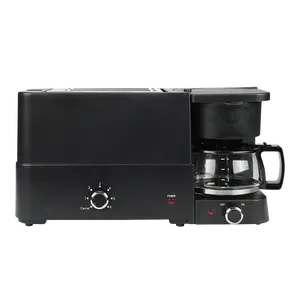 Breakfast Maker Station XJ 22873 3 em 1 OEM Cup Aço inoxidável Power Coffee Timer Rohs Cor Material Egg Máquina de pão