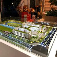 Maquette d'architecture de bâtiment scolaire public, construction scolaire, diorama d'architecture de bâtiment d'église, conception scolaire