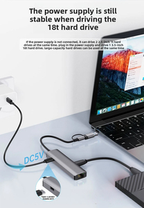 Xput 6 in <strong>2</strong> USB Type-C Aluminum Alloy Docking Station Multi-Function Hub USB3.<strong>2</strong>*<strong>2</strong> 1000Mbps <strong>Data</strong> Transfer PD for Macbook Stock - Product Image 5