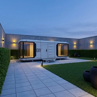 Capsule spatiale intelligente préfabriquée, module modulaire de luxe, mini-villa mobile, cabane en acier personnalisée pour complexe hôtelier et camping