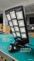 Lampadaire solaire LED IP67 avec caméra CCTV 4G 4MP, éclairage extérieur de surveillance 1000W alimenté par batterie en plastique