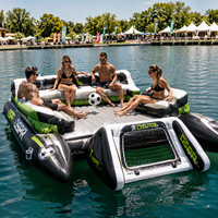 Plateforme flottante gonflable pour le football, idéale pour les festivals estivaux en plein air, quai aquatique spacieux pour la visionnage en groupe