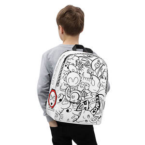 IW Comics # Sac à dos minimaliste pour filles, 49 compartiments, en nylon imperméable avec fermeture éclair, motif dessin animé - Product Image 2