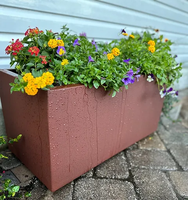 Pots de fleurs en acier Corten Jardinières en acier métallique Boîtes de fleurs résistantes aux intempéries