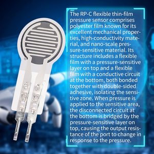 เซ็นเซอร์วัดแรงกดแบบฟิล์มบาง 20 กรัม-2 กิโลกรัม ตัวต้านทานแบบไวต่อแรงกดชนิด Piezoresistive แบบ Through Hole Mount สำหรับ Arduino DIY - Product Image 3