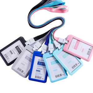 Kofei Solid Plain Colors Exhibition Events Card Holder Cheap Lanyard 1.5cm Wide Lanyard With White Plastic Hook