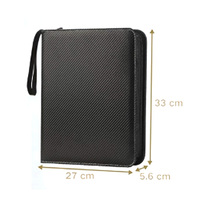 Kaplo Classeur d'album pour cartes à collectionner en cuir PU à 9 pochettes, sans acide, sans PVC, sécurisé pour l'archivage, compatible Toploader