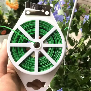 Fil de fer torsadé noir et blanc pour jardin, recouvert de plastique, pour la fixation des plantes (roses, concombres), 20M/30M/50M/200M - Product Image 1