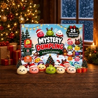 Jouets Squishies Père Noël et Renne Mochi Doux et Mignons, Jouets Anti-stress à Presser, Cadeaux en TPR Unisexe à partir de 14 Ans, Calendrier de l'Avent Squishy 2026