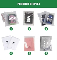 Sacs refermables en PE givré recyclables avec logo personnalisé par estampage à chaud - Couleur personnalisée pour T-shirts, maillots de bain, chaussettes, chaussures
