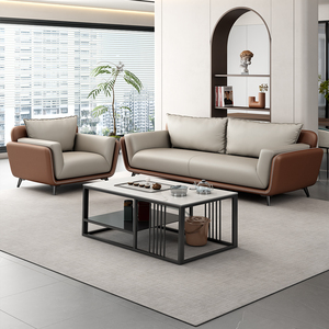 Juego de Sofás de Cuero Modernos y Lujosos para Oficina Comercial, Hogar, Sala de Estar, Uso en Hoteles y Exteriores, con Características Ajustables - Product Image 5
