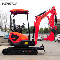 2.5 Ton Kubota Engine Small Excavator Digger Machine Hydraulic Mini Excavator Farm Engineering Micro Excavator With CE EPA