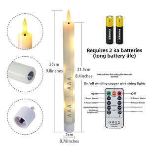 Cày và hearth thiên đèn không dây giáng sinh không dây Battery Powered hoạt động cửa sổ điện nến với bộ đếm thời gian - Product Image 3