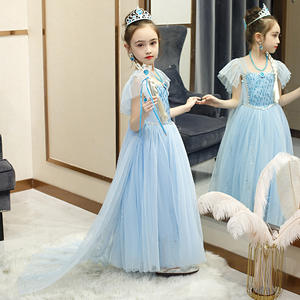 Carnaval enfants fantaisie film fille paillettes <span class=keywords><strong>reine</strong></span> <span class=keywords><strong>des</strong></span> <span class=keywords><strong>neiges</strong></span> princesse Elsa robe enfants fête Halloween Elsa Cosplay <span class=keywords><strong>Costume</strong></span> avec Cape - Product Image 3