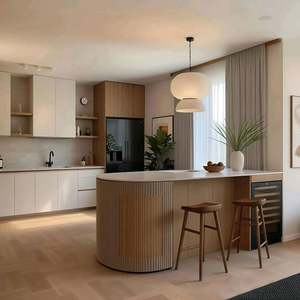 Petit meuble de maison moderne Armoire en bois personnalisable de style crème pour la maison moderne - Product Image 2