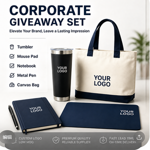 Set <span class=keywords><strong>de</strong></span> Regalos Corporativos con Logotipo Personalizado, Artículos Promocionales <span class=keywords><strong>de</strong></span> Marca, Suministros <span class=keywords><strong>de</strong></span> Oficina <span class=keywords><strong>de</strong></span> Lujo, Vaso, Cuaderno, Bolígrafo, Alfombrilla <span class=keywords><strong>de</strong></span> Ratón, Bolsa - Product Image 1