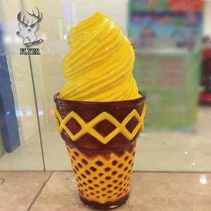Fiberglass Figurine Ice Cream <strong>Mould</strong> Model Props/ Ice Cream Model Statue/ Giant Fiberglass Ice Cream Cone Shop Decor - Product Image 1
