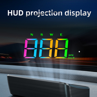 Compteur de vitesse numérique couleur M2S OLED pour pare-brise, grand écran, jauge GPS multifonctionnelle, accessoire automobile compatible avec toutes les voitures