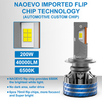 Phares à led 50000 NK 200w lumens h7 ampoule de phare à led voiture iq lumière led 9004 9005 9006 9007 9012 880 881 lumière de voiture à led