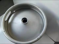Baril de bière en acier inoxydable 304 de qualité alimentaire standard allemand KEG Din 50l Baril de bière d'occasion Fûts de bière 50L Baril pour le brassage de la bière pression