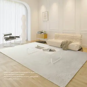 Karpet Area untuk ruang tamu, karpet berbulu halus Super lembut untuk kamar tidur, karpet berbulu abu-abu, karpet mewah, karpet dekorasi rumah