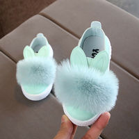 Chaussures pour bébé à la mode, motif lapin mignon, en peluche, antidérapantes, semelle souple, chaussures pour bébé, chaussures moelleuses de dessin animé, chaussures pour bébé fille
