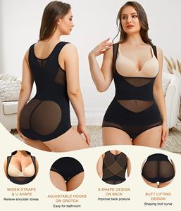 Push-up body met mesh, shapewear, buikverstevigend, billenliftend, tailletrimmer, body shaper voor dames - Product Image 3